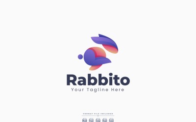 Création de modèle de logo de saut de lapin