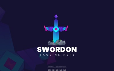 Disegno del modello del logo Swordon