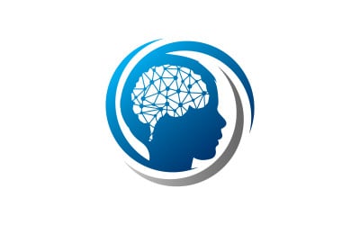Дизайн логотипа Mindsol Brain Ai Logo