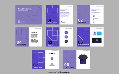 Vector merkrichtlijn sjablonen ontwerp