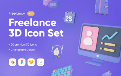 Freelance - Freelance 3D Icon Set