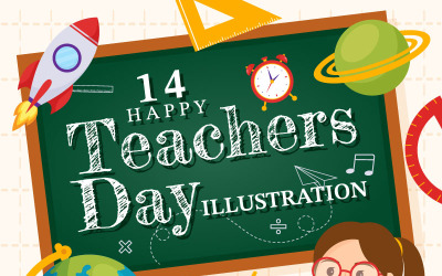 14 Glad lärarens dag Illustration