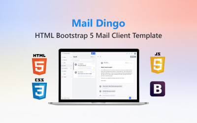 Mail Dingo — шаблон HTML-приложения почтового клиента Bootstrap 5