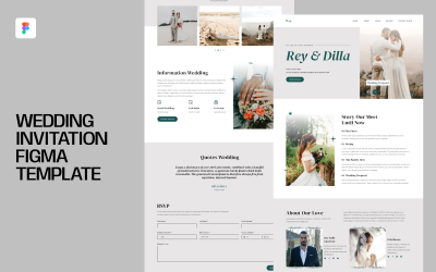 Modèle d&amp;#39;invitation de mariage Figma