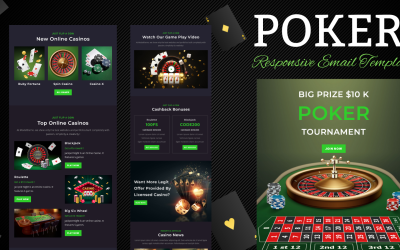 Покер – адаптивный шаблон электронной почты