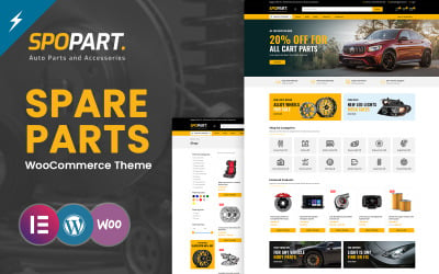 Spopart – Autoteile und Werkzeugmaschinen Elementor WooCommerce Themes