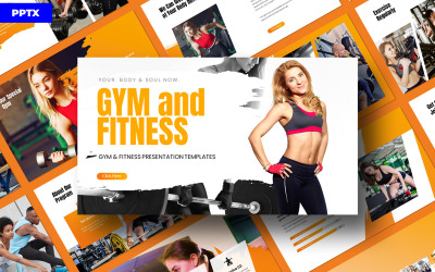 Edzőterem és fitnesz PowerPonit bemutatósablon