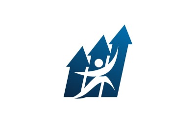 Abstrakte Logo-Vorlage für den Erfolg Ihrer Geschäftskarriere