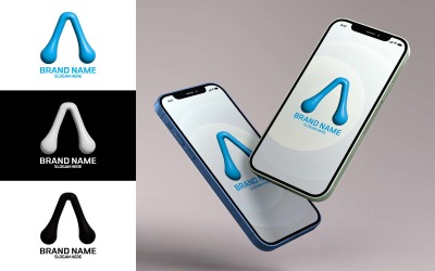 Design de logotipo da marca de software A