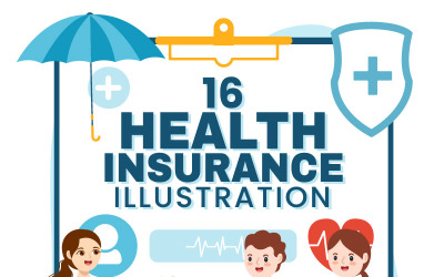 16 Ilustração de seguro saúde