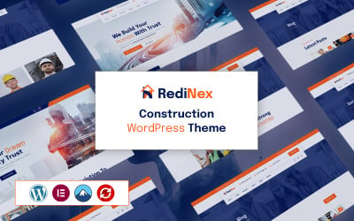 RediNex — motyw WordPress dotyczący budownictwa