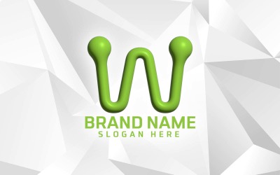 Création du logo W de la marque W du logiciel de gonflage 3D