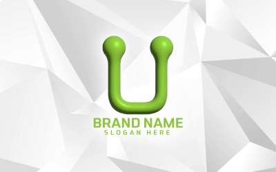Дизайн логотипу бренду U для програмного забезпечення 3D Inflate