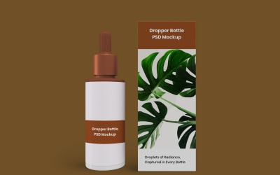 Dropper Bottle Packaging PSD Mockup