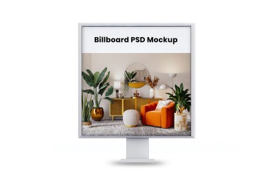 Eenvoudig verticaal reclamebord PSD-mockup