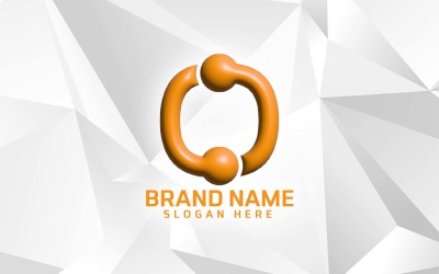 3D Inflate Software Brand O logotyp Design