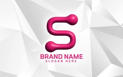 3D Inflate Software Brand S logotyp Design