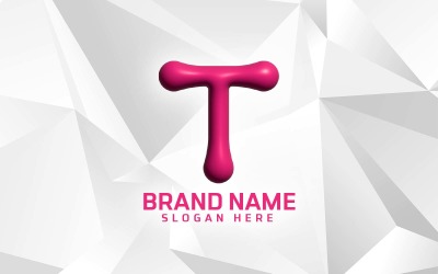 3D Inflate Software Brand T-Logo-Design