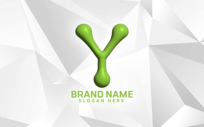3D Opblazen Software Merk Y logo-ontwerp