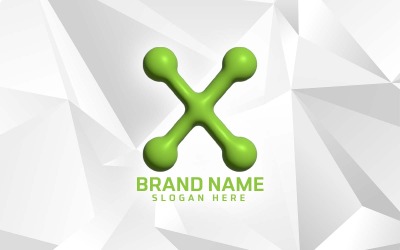 3D Şişirme Yazılımı Marka X logo Tasarımı
