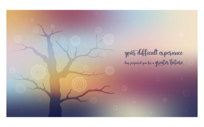 Inspirational Background 14400x8100px In Multi Color Scheme With Message About Overcoming Challenges