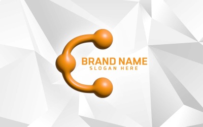 Ny 3D Inflate Software Brand C logotyp Design