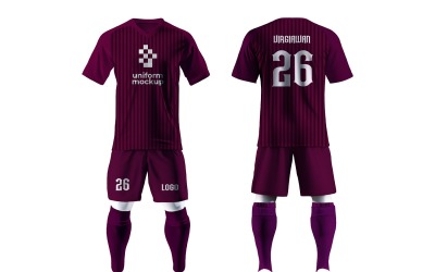 Soccer Kit Front &amp;amp; Back PSD Mockup