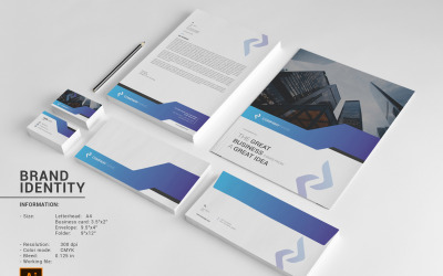 Vorlage für das Branding-Identitätsdesign. Firmenbriefpapier