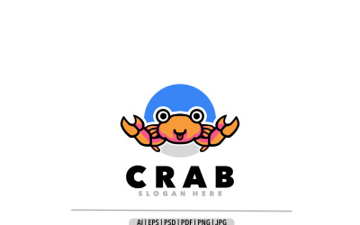 Crab simple design logo template