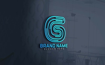Design del logo del marchio G per Web e app