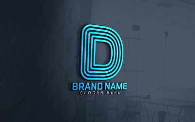Diseño de logotipo de marca web y aplicación D