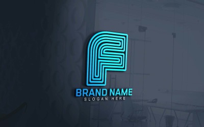 Дизайн логотипу F для Інтернету та програми