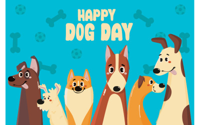 Köpek Karakterleri İllüstrasyonu