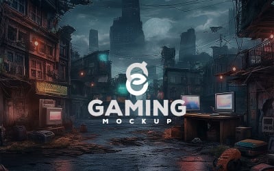 Logo Mockup With PlayGround Background