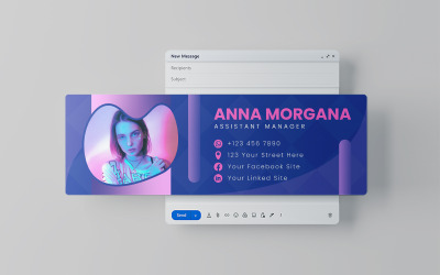 Ontwerp van e-mailhandtekeningstijl 10