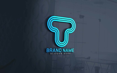 Professzionális App T Logo Design