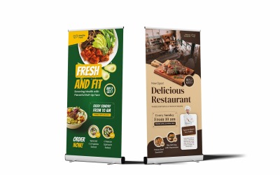 Roll Up Banner PSD Mockup