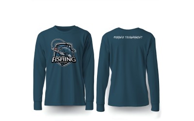 T-Shirt Long Sleeve Front &amp;amp; Back PSD Mockup