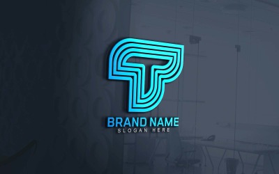 Web e app T Design del logo del marchio