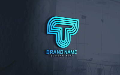 Web- en App T-logo-ontwerp - merkidentiteit
