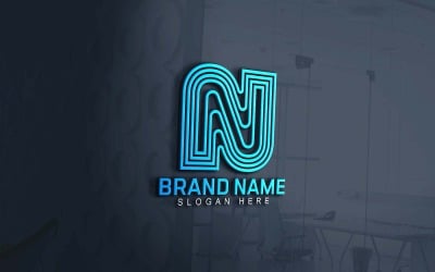 Web- und App-N-Markenlogo-Design