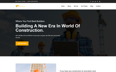 Brixal - Konstruktion Bygga Business HTML-mall