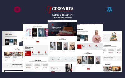 Coconut - Bokförfattare och bokrecensent WordPress-tema