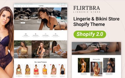 Flirtbra - Lingerie &amp;amp; Bikini Fashion Store Shopify 2.0 Responsive Theme