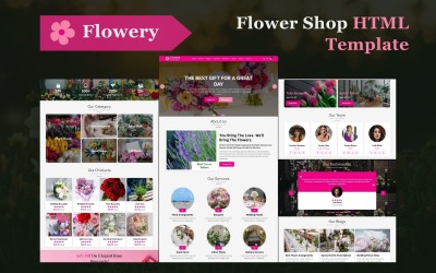 Flowery - Modèle de site Web HTML5 pour magasin de fleurs