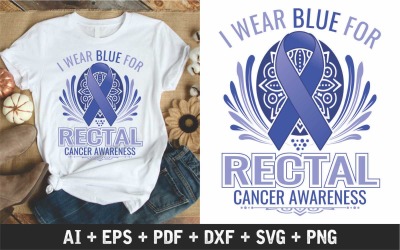 Ik draag blauw voor bewustzijn over rectale kanker