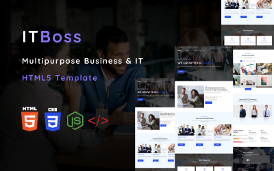 ITboss - Modelo HTML5 de solução multifuncional de negócios e TI