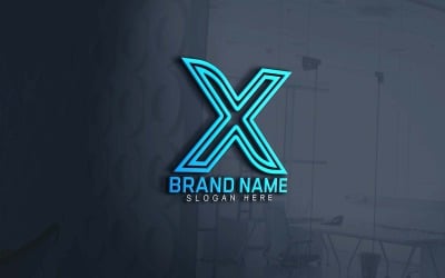 Projekt logo marki internetowej i aplikacji X