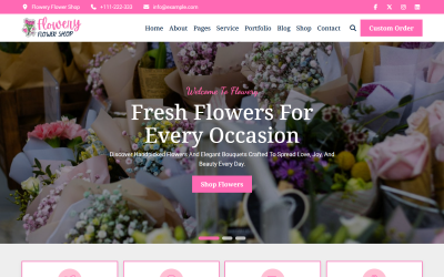 Virágos – Virágbolt HTML5 webhelysablonja