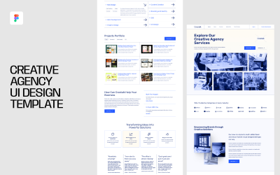 Creatief bureau UI-ontwerpsjabloon